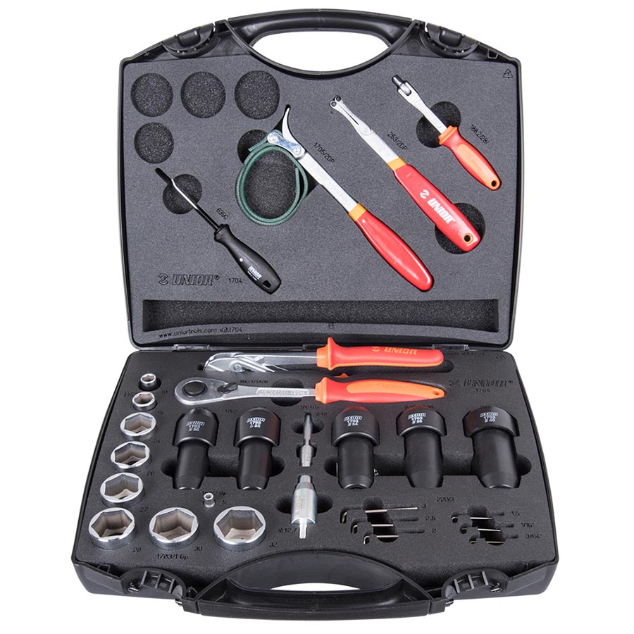 Bearing Tools Unior Unior Suspension service set Red/Orange Set Dark Slate Gray