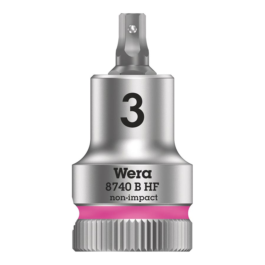 Sockets and Bits Wera Wera 8740B HF Zyklop 3/8 Drive Hex 3.0 x 35mm with HF Rosy Brown