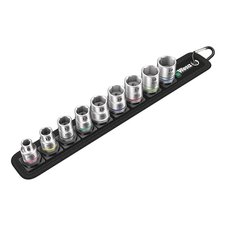 Ratchets and Bits Wera Wera Belt B 4 Zyklop socket set - 3/8" drive 9 pieces Dark Slate Gray