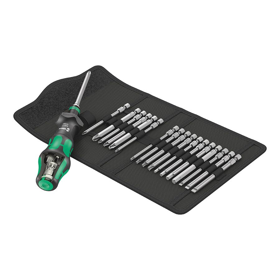 Ratchets and Bits Wera Wera Kraftform Kompakt Turbo 1 Driver and Bit Set Dark Slate Gray