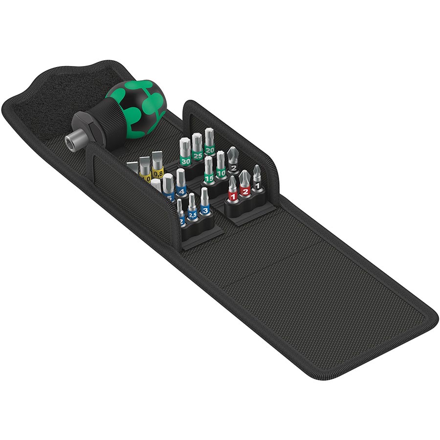 Screwdrivers Wera Wera Kraftform Kompakt Stubby 1 Driver and Bit Set Dark Slate Gray