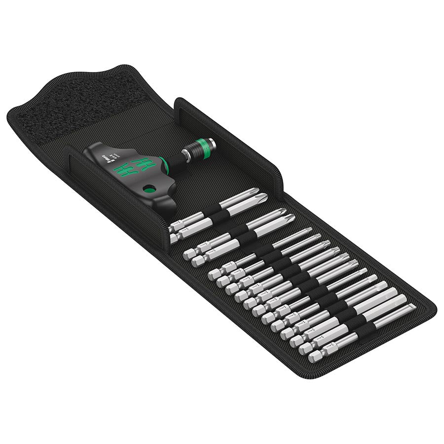 Screwdrivers Wera Wera Kraftform Kompakt 400 T-Handle Screwdriver and Bit Set Dark Slate Gray