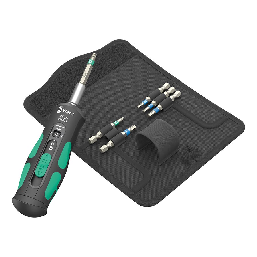 Screwdrivers Wera Wera 7515/7 Kraftform Bike 1 Safe-Torque Screwdriver and Bit Set Dark Slate Gray