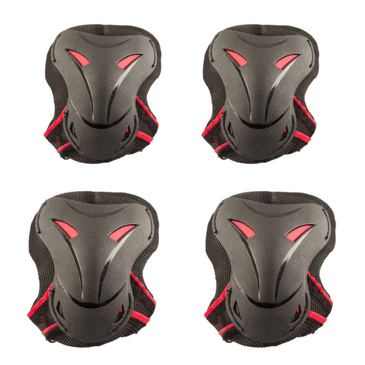 Kidzamo HD Youth Elbow/Knee Pad Set Pad Set Youth MD Unisex Red/Black