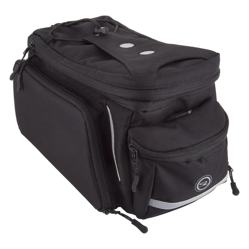 Bags Sunlite Sunlite RackPack Medium w/Pannier Bag Velcro Straps 12.6x5.5x7.9` 1920 c.i. Black Dark Slate Gray