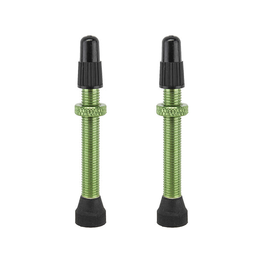 Slime Tubeless Valve Stem Tubeless Valves 44mm Pair Alloy Green