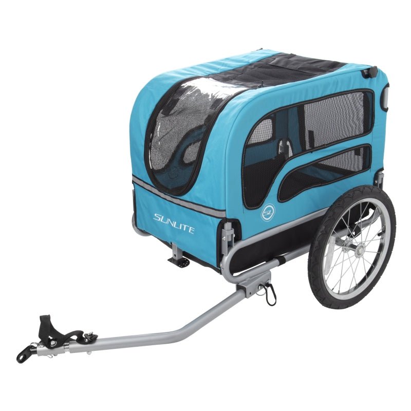Trailers Sunlite Sunlite Pet Trailer Pet Trailer Steel Steel 66lbs Black/Blue/Grey Black Dark Slate Gray