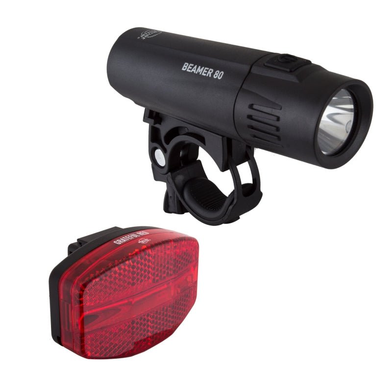 Lights Planet Bike Planet Bike Beamer 80 Headlight and Grateful Red Taillight Set Dark Slate Gray