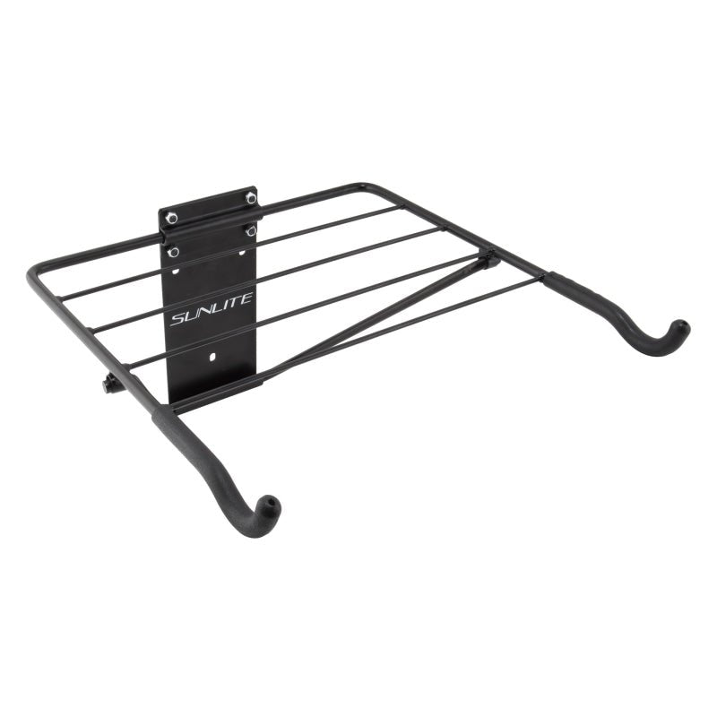 Storage Sunlite Sunlite Single Folding Shelf Rack  40lbs Black Holds 1 bike Dark Slate Gray