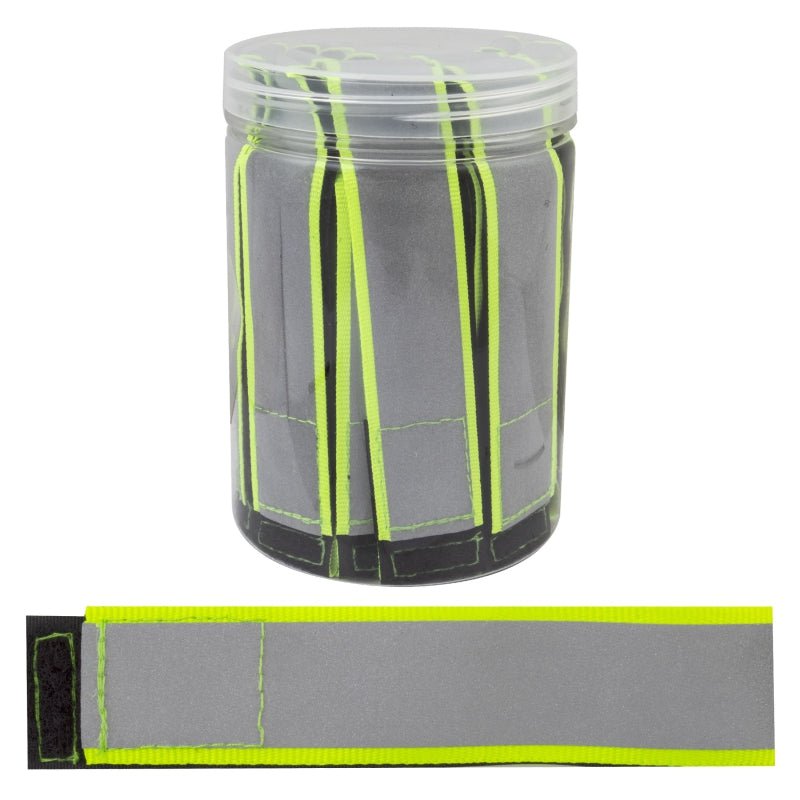 Apparel Sunlite Sunlite Reflective Leg Bands Jar of 30 Adjustable Unisex Yellow/Silver Yes Dark Sea Green