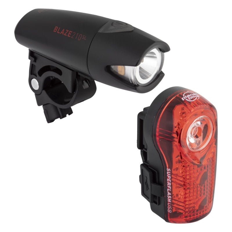 Lights Planet Bike Planet bike Blaze 210SL Combo Black 4F/3R Combo USB 210/4 Dark Slate Gray