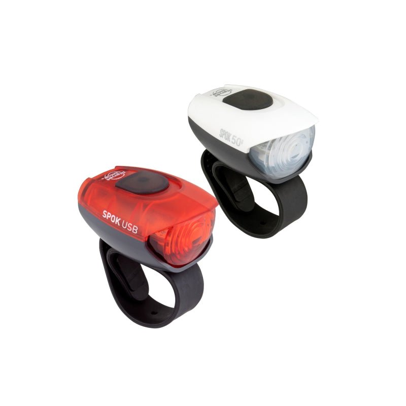 Lights Planet Bike Planet Bike Spok 50 Headlight/Taillight Set Dim Gray