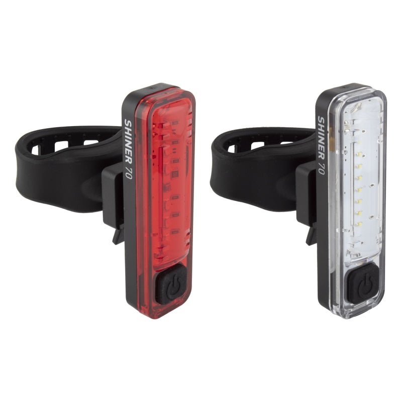 Lights Planet Bike Planet Bike Shiner 70 Headlight/Taillight Set - Black Dark Slate Gray