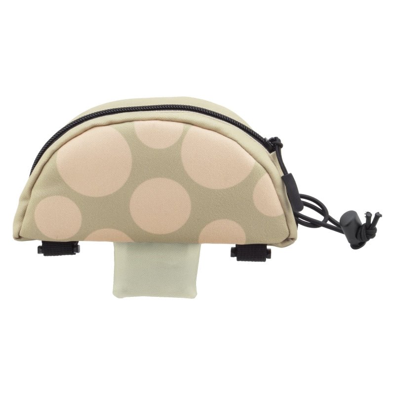 Bags Snack! Snack! Mushroom Frame Bag Velcro Straps 8x5x1.5` 60 c.i. Green Pastel Tan