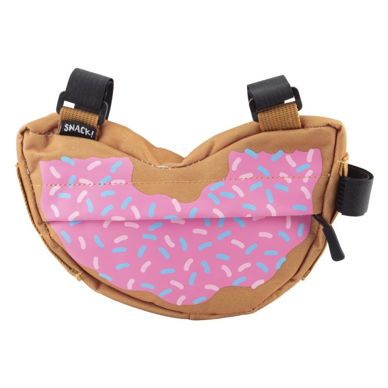 Bags Snack! Snack! Donut Frame Bag Velcro Straps 8x5x1.5` 60 c.i. Donut Rosy Brown