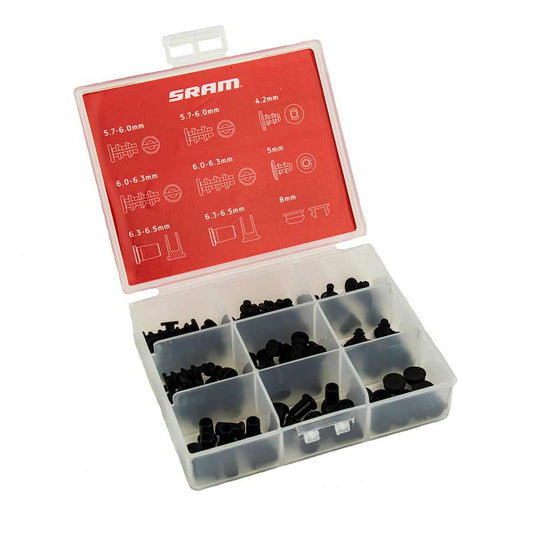 Chainstay/Frame Protection SRAM SRAM Frame Plug Tackle Box 4.2mm x 10 5mm x 10 5.7-6mm x 20 6.0-6.3mm x 20 6.3-6.5mm x 20 8mm x 10 Sienna