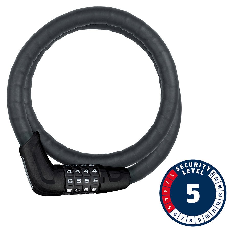 ABUS Combination Cable Lock Steel-O-Flex Tresor 6615C 85cm x 15mm With Mount BLK