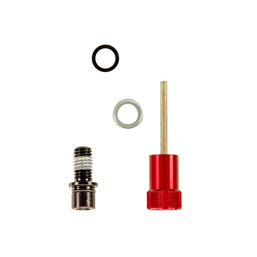 Adjuster Knob & External Hardware RockShox RockShox Rebound Adjuster Knob/Bolt Kit Aluminum Red Short Gray