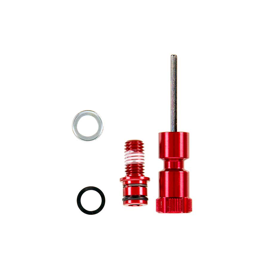 Adjuster Knob & External Hardware RockShox RockShox Rebound Long Adjuster Knob/Bolt Kit use some 32mm Maxle lower legks Red Firebrick