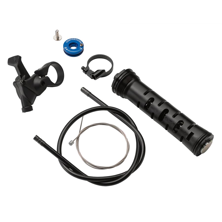 Fork Remote Kits RockShox RockShox Remote Upgrade Kit TurnKey 17mm Includes Remote Comp. Damper PopLoc Right 32mm Sektor Silver/XC32/Recon Silver B1 Dark Slate Gray