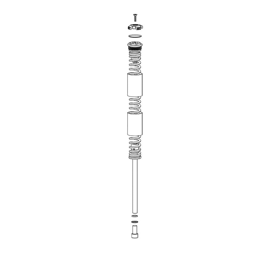 Coil Springs & Parts RockShox RockShox Spring Internals Left XC30 27.5" A1-A3 / 30 Silver 27.5"/29" A1 100mm X-Firm BLK Light Gray