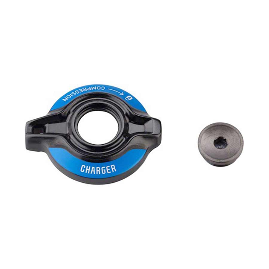 Adjuster Knob & External Hardware RockShox RockShox Charger RC Compression Damper Knob Kit - Crown Lyrik B1 Pike A2-A3 Pike DJ 2017+ Dark Slate Gray