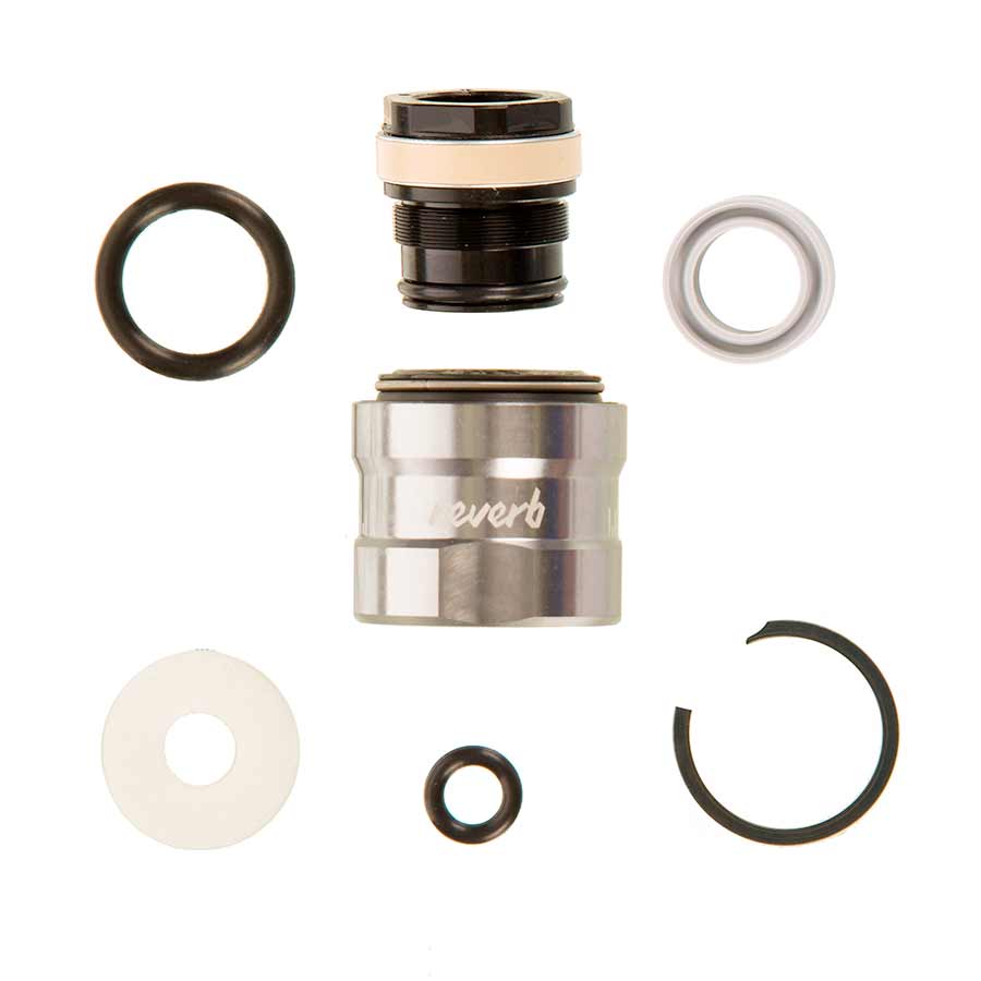 Dropper Post Parts RockShox Rockshox Reverb AXS 600 hour/2 year Dropper Seatpost Service Kit IFP Requires Oil Height IFP Depth Tools Light Gray