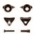 Dropper Post Parts RockShox RockShox Seatpost Post Clamp Kit - Includes Clamp Nuts Bolts - Reverb AXS A1 2020/AXS XPLR A1 2022 White Smoke