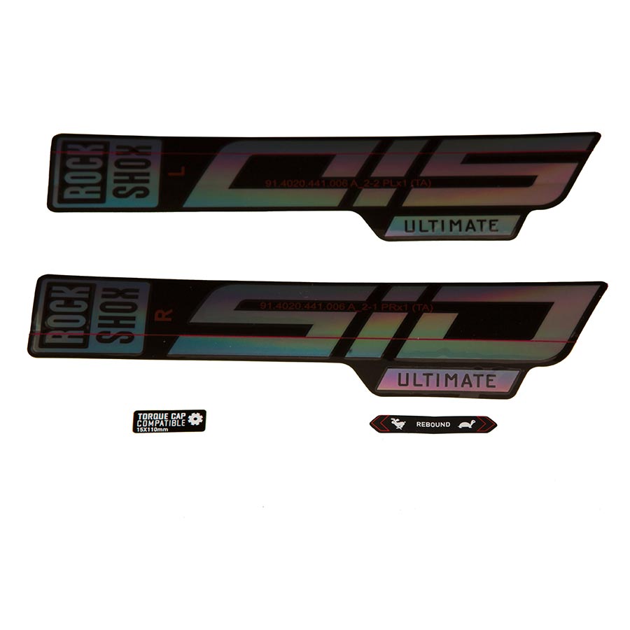 Sticker/Decal RockShox Rockshox Fork Decal Kit - SID Ultimate 27.5"/29" Gloss Rainbow Foil/High Gloss BLK Black