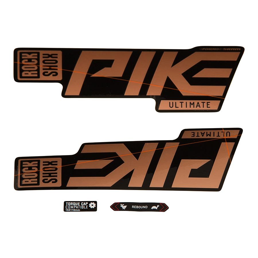 Sticker/Decal RockShox Rockshox Fork Decal Kit - Pike Ultimate 27.5"/29" Matte Copper Foil/High Gloss BLK Black