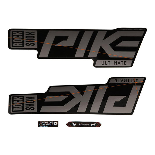 Sticker/Decal RockShox Rockshox Fork Decal Kit - Pike Ultimate 27.5"/29" Gloss Polar Foil/High Gloss BLK Black