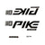 Sticker/Decal RockShox Rockshox Fork Decal Kit - Pike Ultimate 27.5"/29" Gloss Black/Silver Light Gray