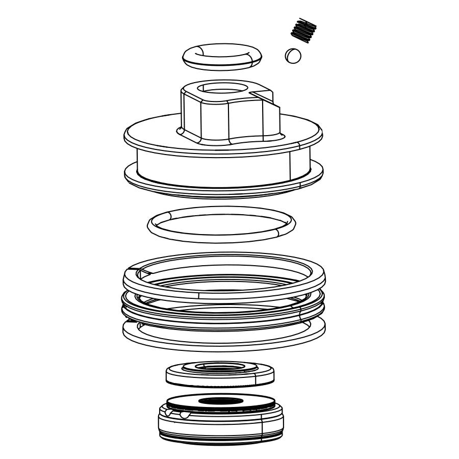 Shock Misc Service Parts RockShox RockShox Deluxe Piston Sealhead 11.4118.056.000 Black