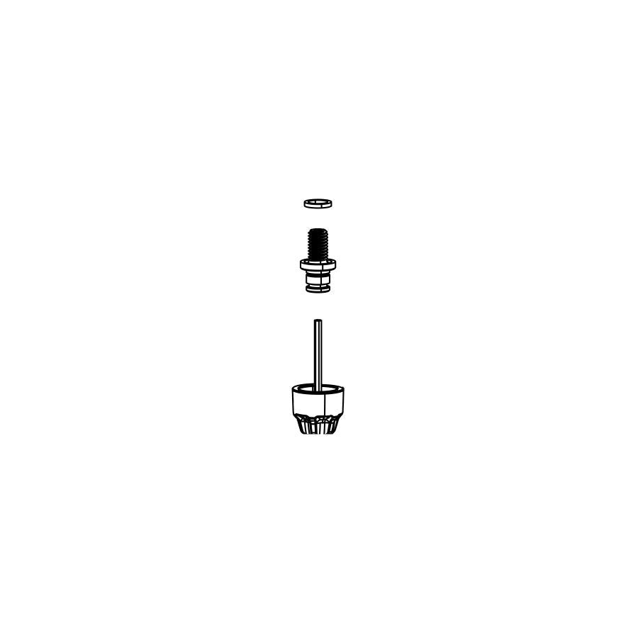 Adjuster Knob & External Hardware RockShox RockShox Rebound Adjuster Knob/Bolt Kit Yari Light Gray