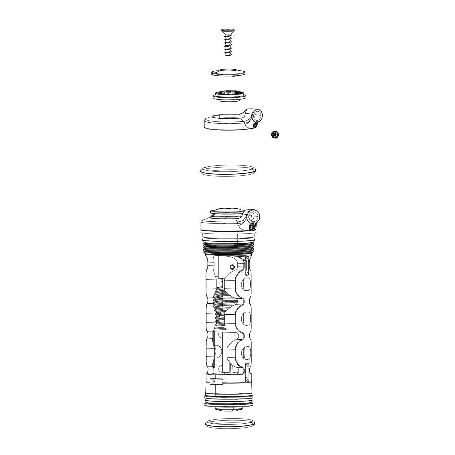 Damper Compression RockShox RockShox Compression Damper 2018+ Reba A7 80-100mm/120mm OneLoc Remote Compatible Motion Control Light Gray