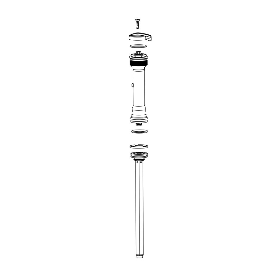 Damper Compression RockShox RockShox TurnKey Crown-Adjust Damper Assembly 80-120 mm Travel Recon Silver C1 2017+ Dark Slate Gray