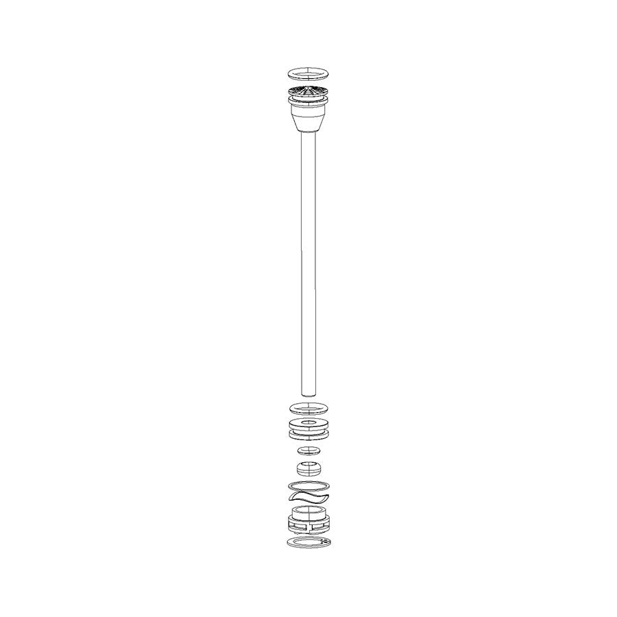 Air Springs & Parts RockShox RockShox Spring Internals Left Reba/SIDB A2-A3 27.5"/650b 29" 120mm Solo Air BLK Gray