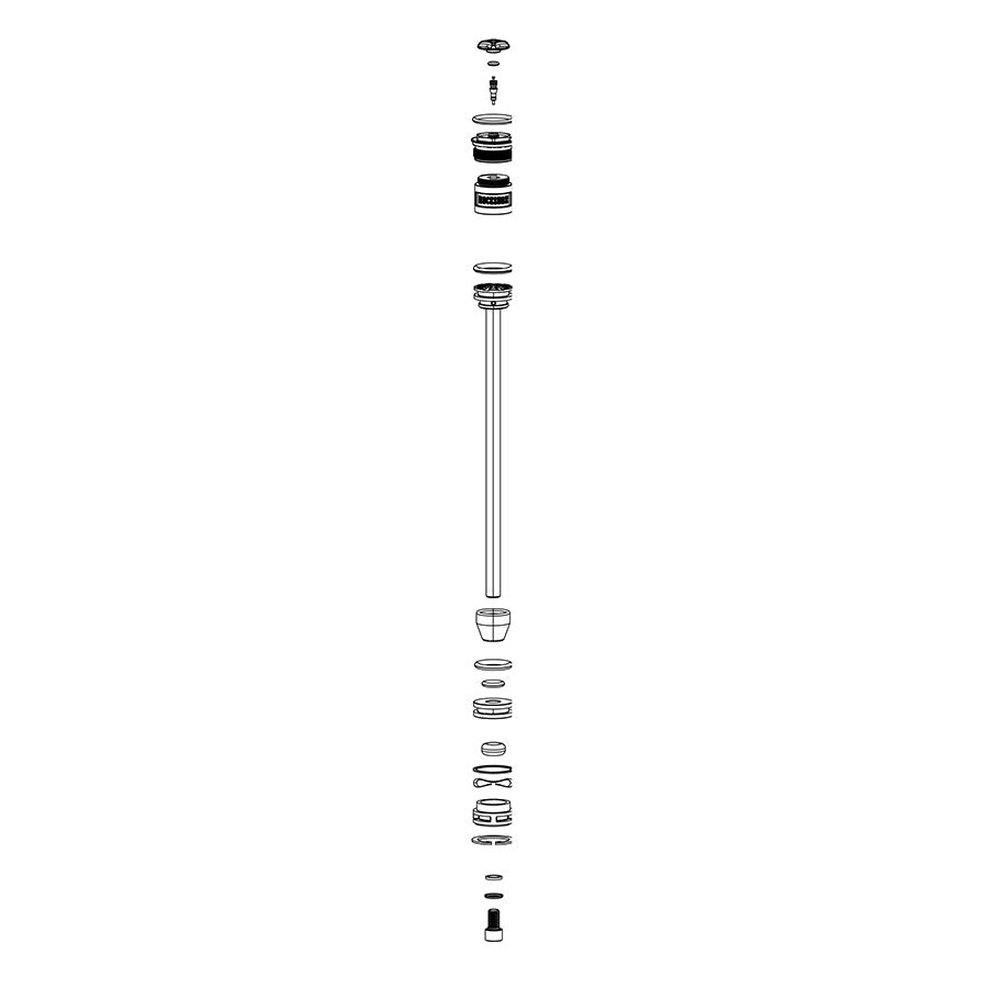 Air Springs & Parts RockShox RockShox Solo Air Spring for Bluto SA 100 120mm 11.4018.010.143 Light Gray
