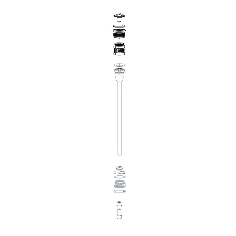 Air Springs & Parts RockShox RockShox Solo Air Spring for Reba 130 A7 150mm 11.4018.010.229 Light Gray