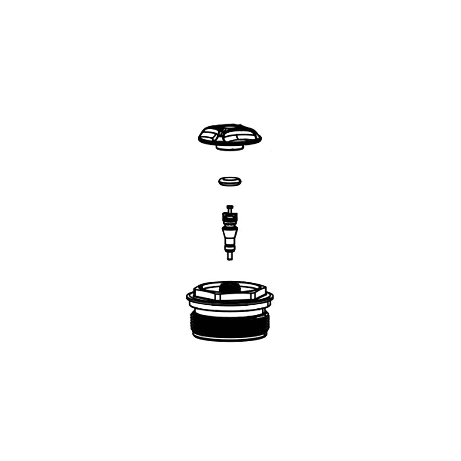 Headset Top Caps RockShox RockShox Air Top Cap XC32/Recon Silver Black