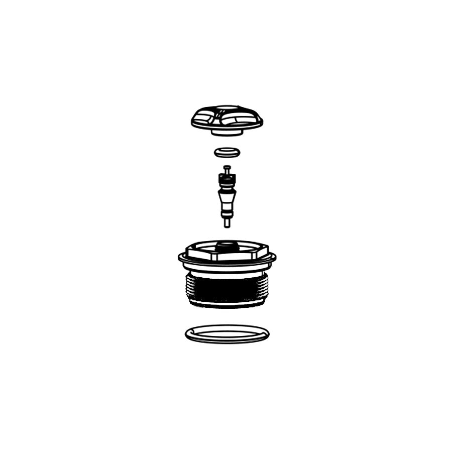 Headset Top Caps RockShox RockShox Air Top Cap Solo Air 30mm 30 Gold A1 Black