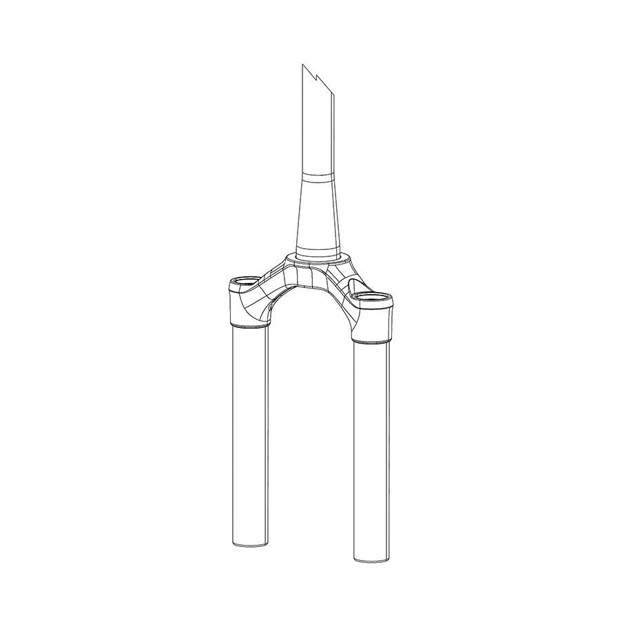 Crown/Steerer/Uppertube Assembly RockShox RockShox CSU SID Ultimate 80-100 mm DebonAir 2020+ 29"/27.5+ 51mm Offset Boost 15x110mm Tapered Steerer Diffusion BLK Slate Gray