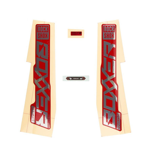 Fork Decals RockShox RockShox Decal Kit for Boxxer ULT Polar/Red 11.4018.105.004 Bisque