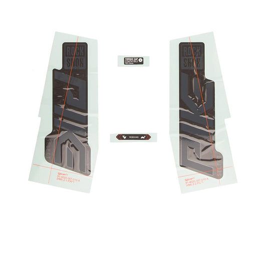 Fork Decals RockShox RockShox Decal Kit for Pike SEL Grey/Black 11.4018.105.005 Light Gray