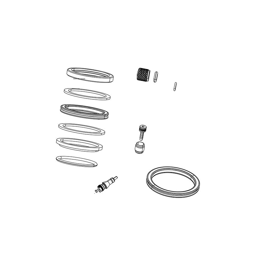 Rear Shock Parts & Service Kits RockShox RockShox Basic Service Kit Full for Monarch XX (2012-13) Dark Slate Gray