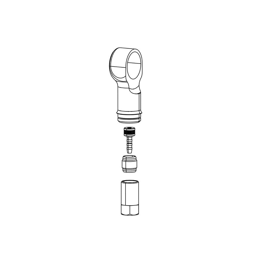 Rear Shock Parts & Service Kits RockShox RockShox Banjo / Compression Fitting - Threaded Barb Kit for Monarch XX Dark Slate Gray