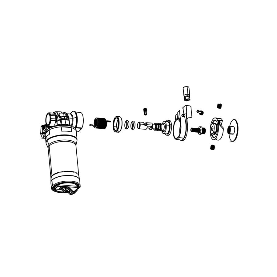 Shock Reservoir Parts RockShox RockShox Reservoir Assy for Super Deluxe 11.4118.057.010 Black