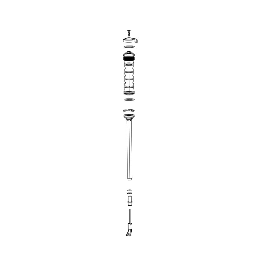 Damper Compression RockShox RockShox Fork Damper Assembly - Crown RL 130-150mm Boost Only  Sektor Silver A2 2017+/Recon RL A1-A2 2018-2020 Light Gray