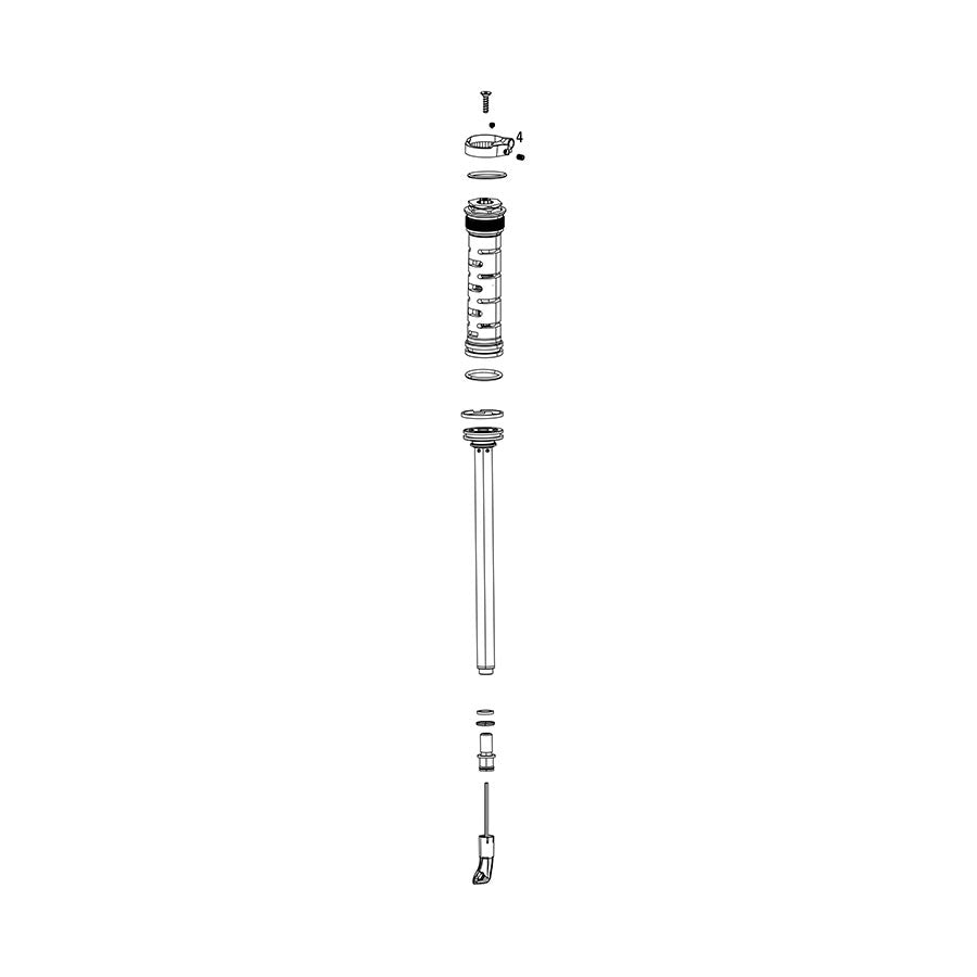 Compression Damper Kits RockShox RockShox Fork Damper Assembly - Remote 10mm (2013+ Pushloc Oneloc Twistloc) Moco RL (.8mm) 130-150mm (Right Side Internals)- (Boost Only)Sektor Silver  A2 (2017+)/Recon RL A1-A2 (2018+) 11.4018.104.036 Light Gray