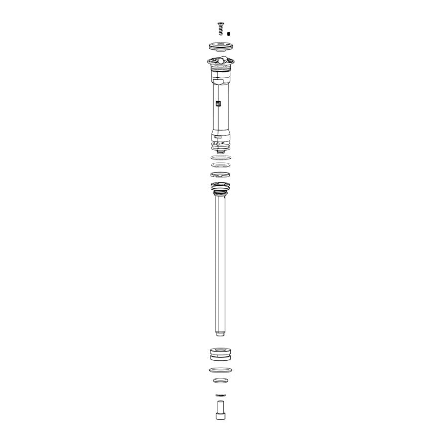 Compression Damper Kits RockShox RockShox Damper for Paragon Gold Remote Remote 10mm (2013+ PushLoc OneLoc Twistloc) Moco (Includes Spool Cable Clamp & Screw) - Paragon Gold RL A1+ 11.4018.097.002 Light Slate Gray